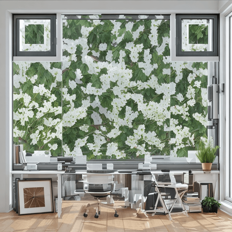 Desk scene artistic QR