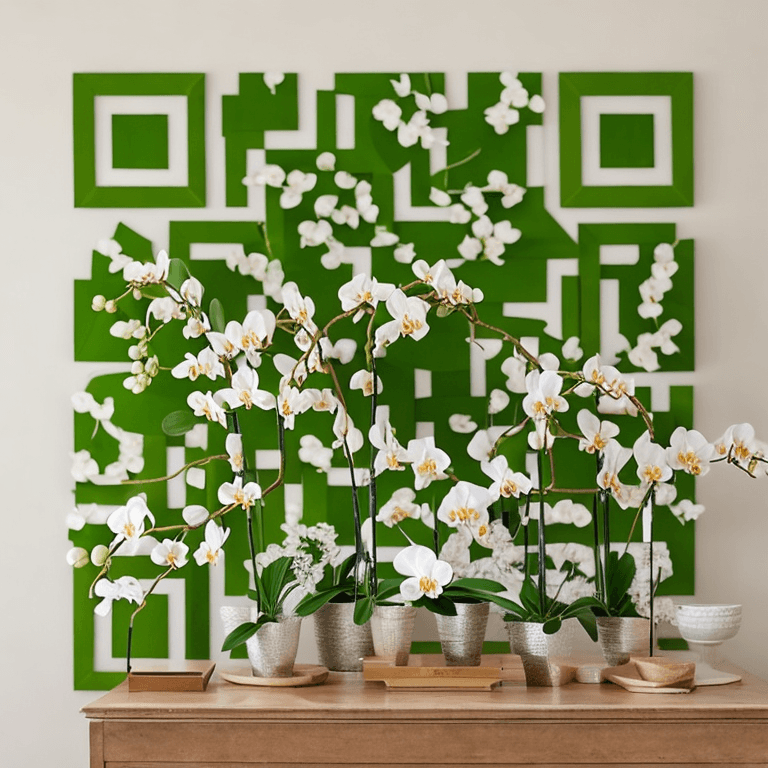 Orchid artistic QR example 2